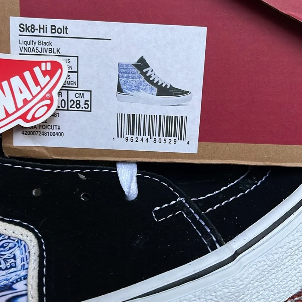 Vans Men’s Sk8-Hi Bolt Liquity Black VN0A5JIVBLK Sneakers